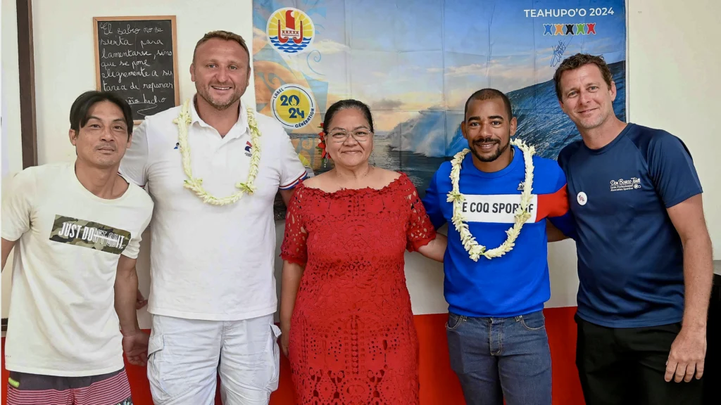 Rencontre avec les champions français de judo au lycée professionnel privé catholique Don Bosco Tahiti en vue des Jeux olympiques en 2024 pour le label génération 2024